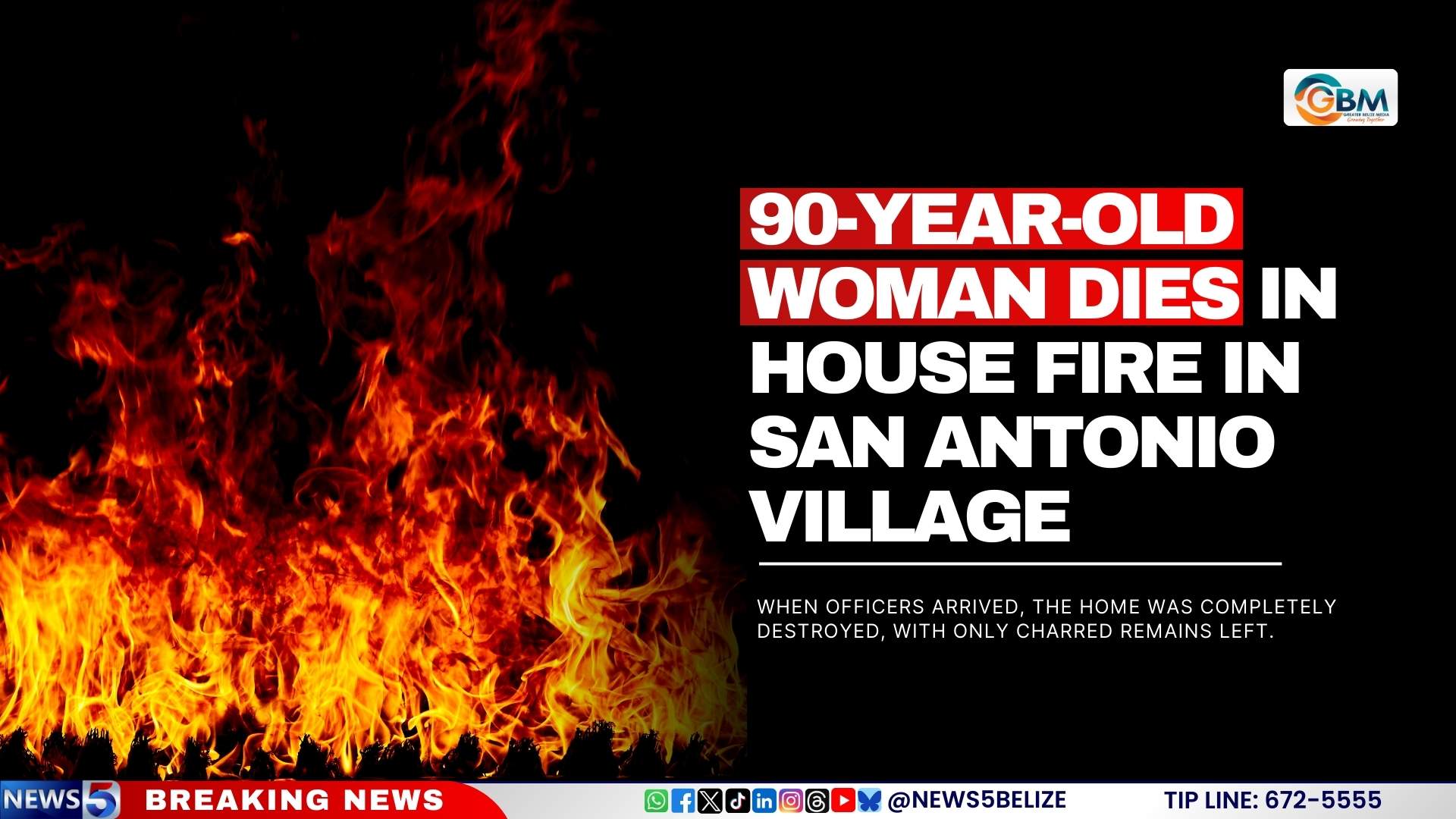 90-Year-Old Woman Dies in House Fire in San Antonio Village