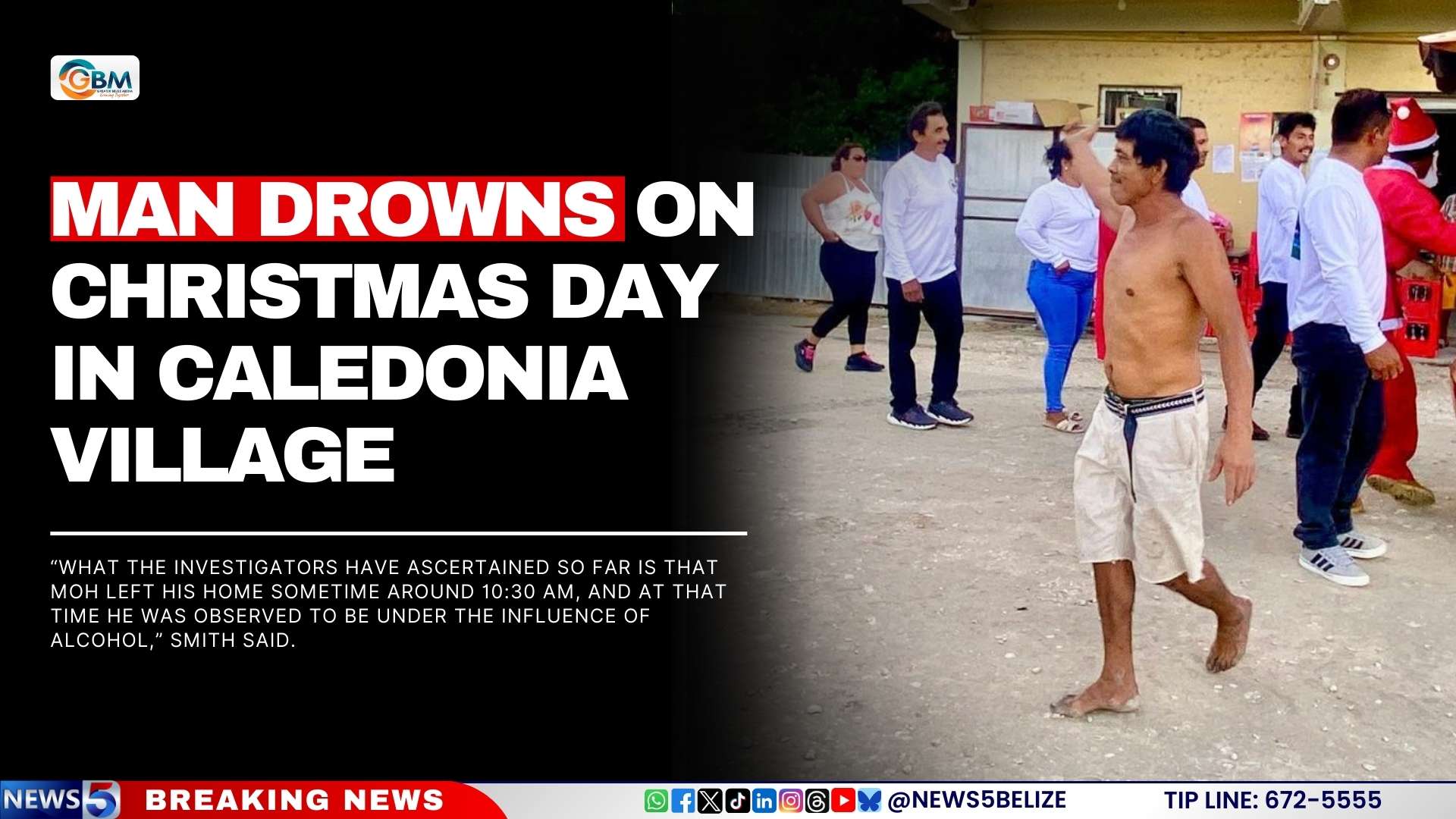 Man Drowns on Christmas Day in Caledonia Village