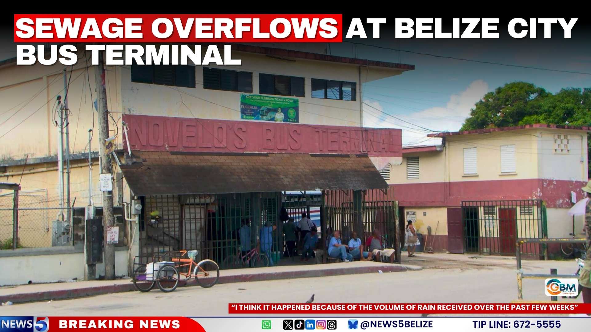 Sewage Overflows at Belize City Bus Terminal