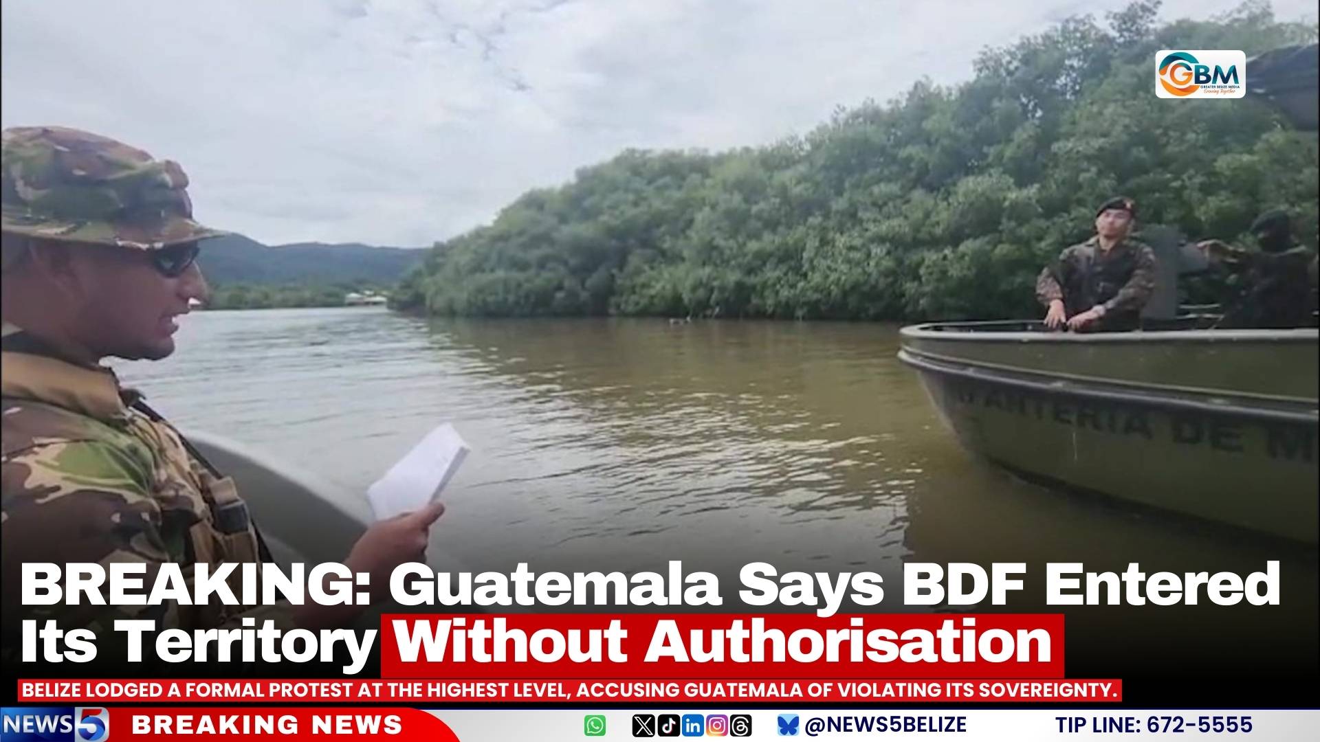 BREAKING: Guatemala Says BDF Entered Its Territory Without Authorisation