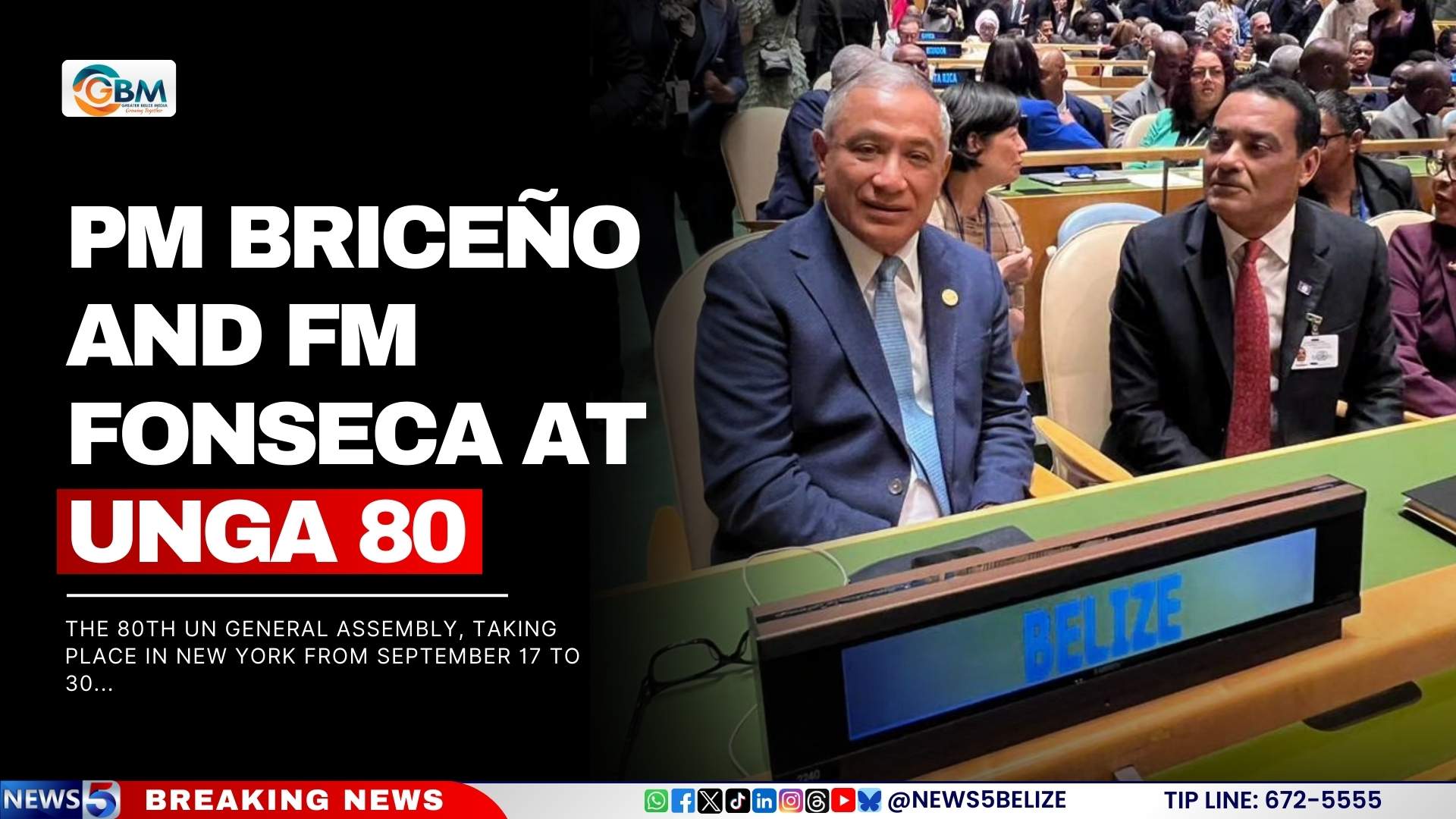 PM Briceño and FM Fonseca at UNGA 80