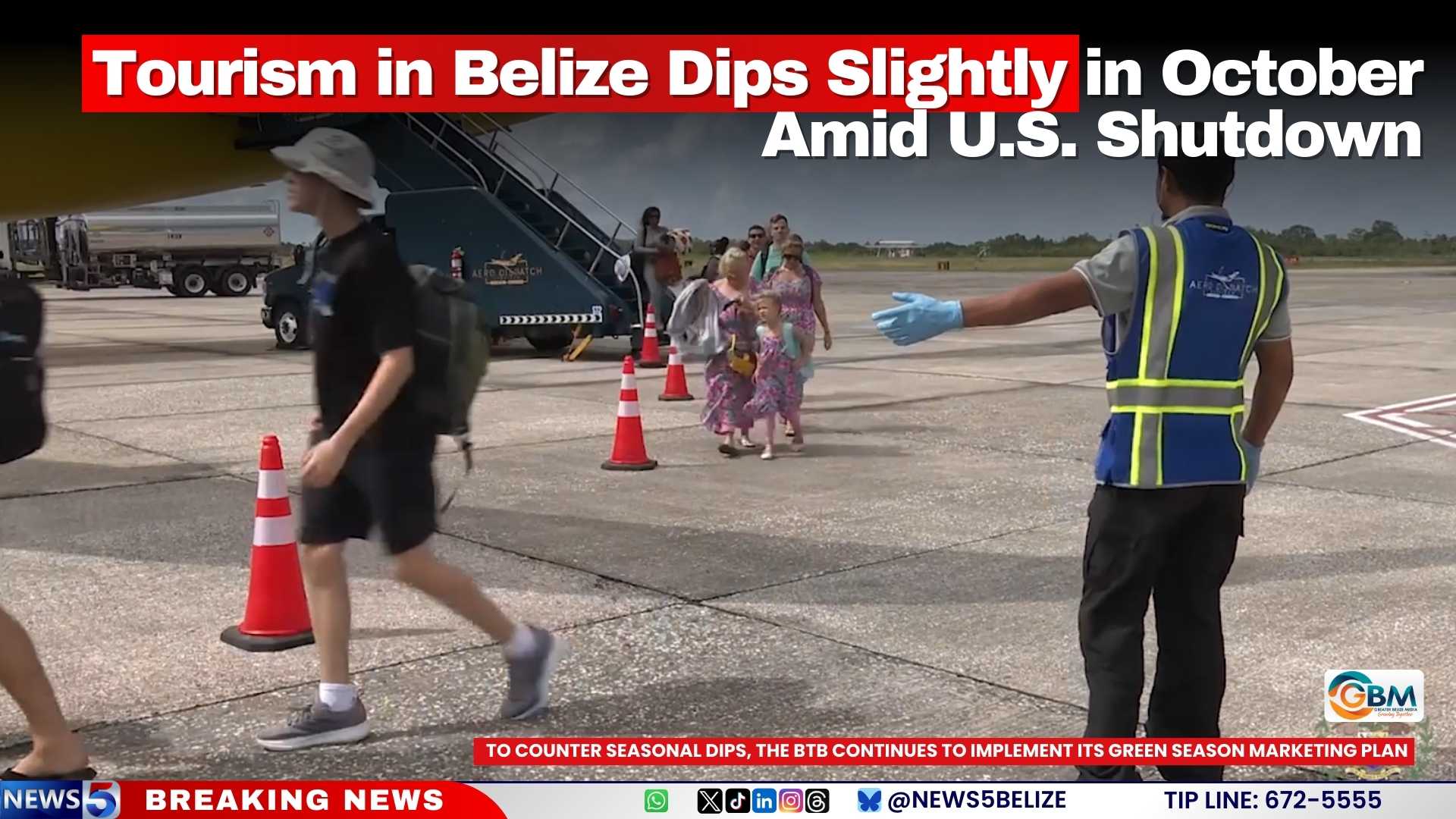 Tourism in Belize Dips Slightly in October Amid U.S. Shutdown