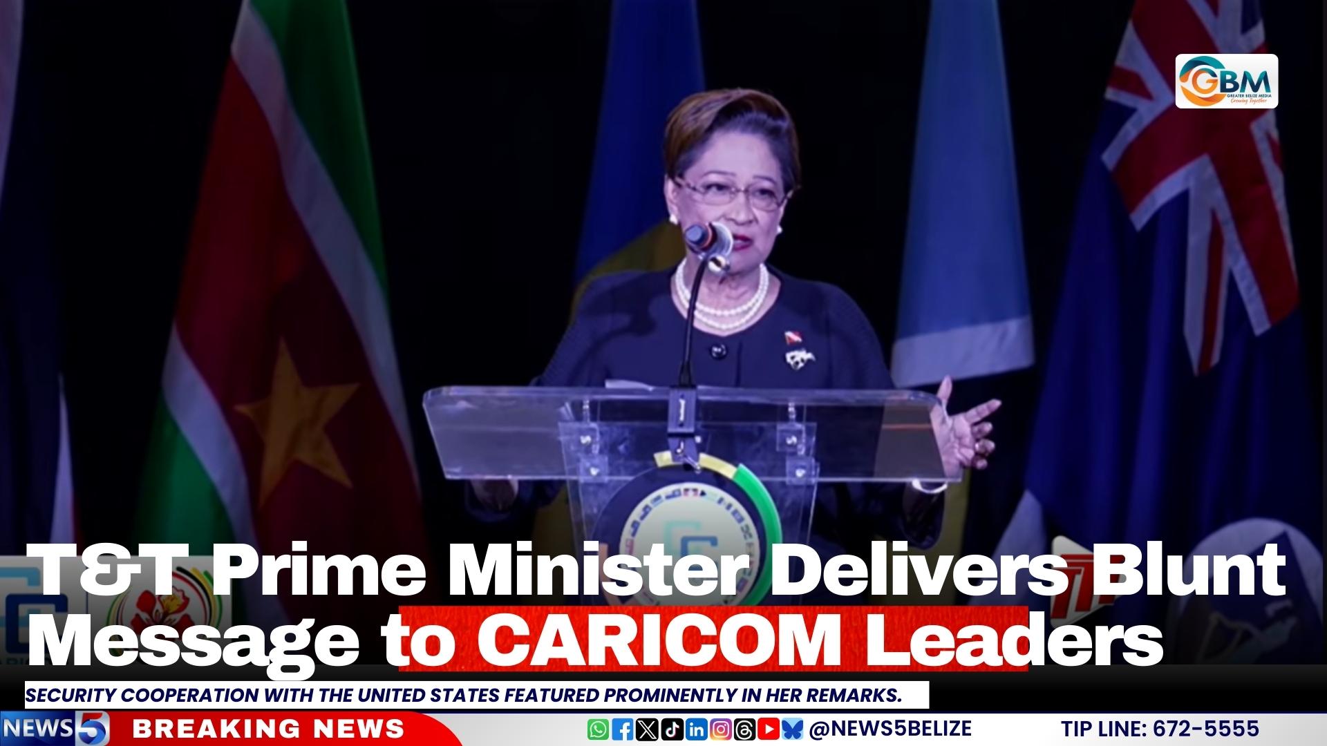 T&T Prime Minister Delivers Blunt Message to CARICOM Leaders