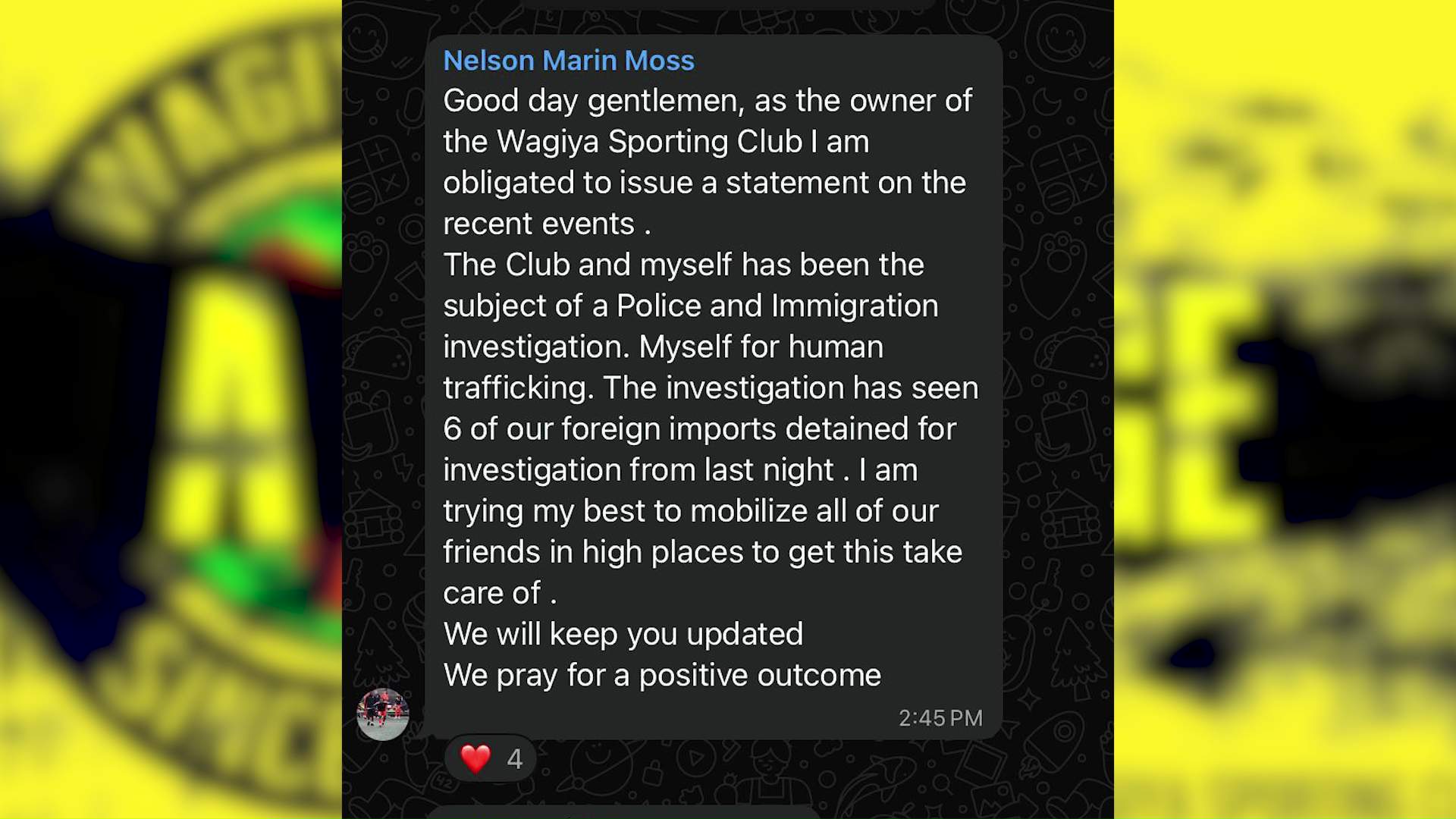 Six Wagiya SC Foreign Players Deported Amidst Immigration Woes