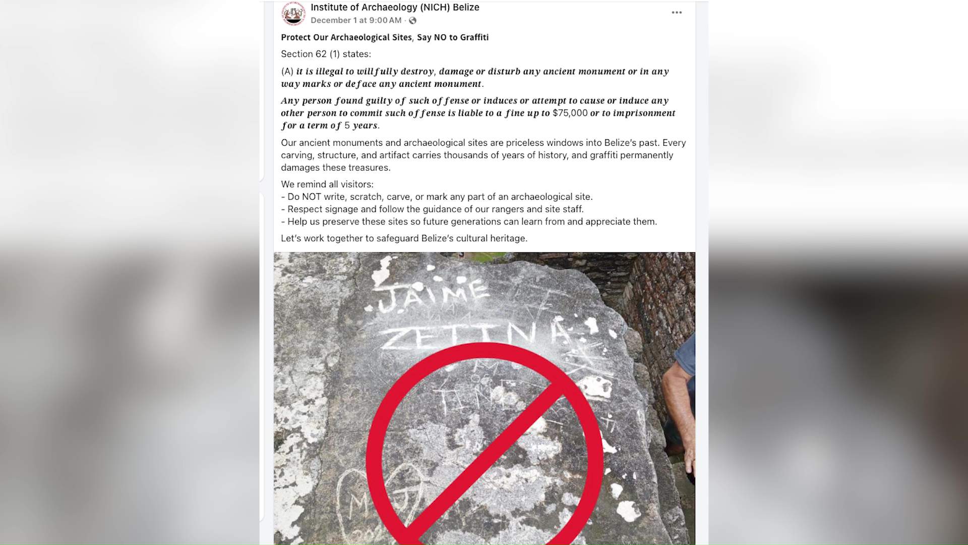 Authorities Warn of Heavy Penalties for Archaeological Vandalism