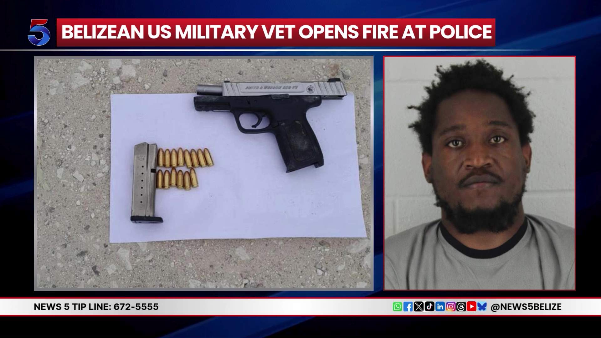 US Military Vet Opens Fire at Police Mobile
