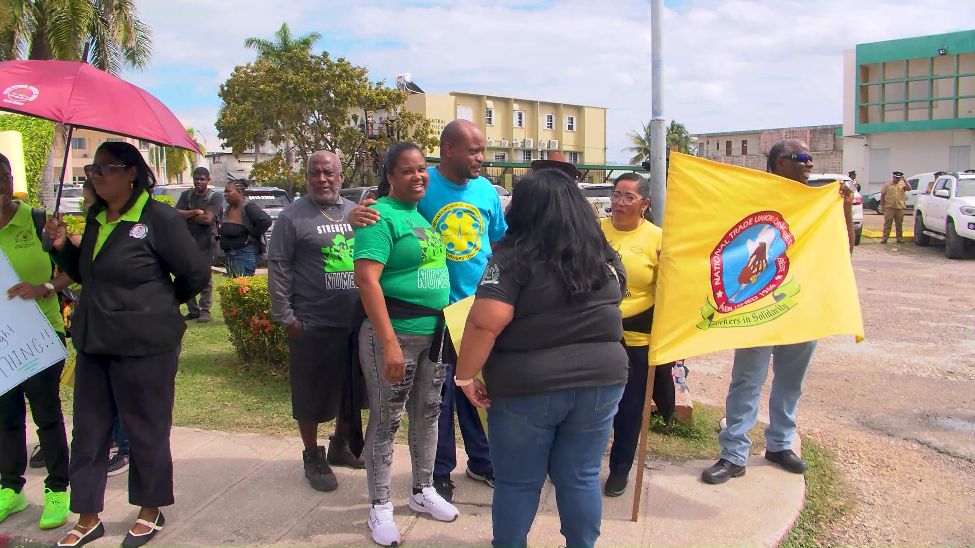 Unions Protest at SSB Headquarters, Draw Line from Party Politics