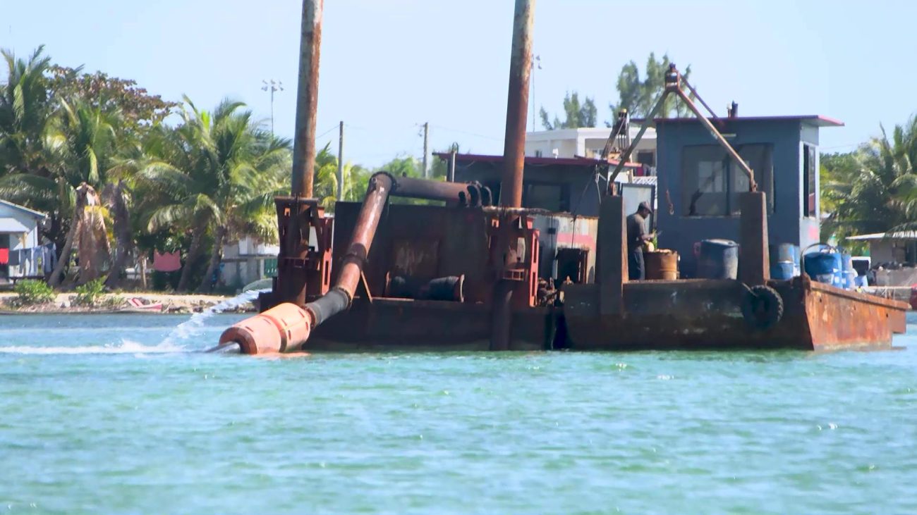 Zetina Raises Alarm Over Large-Scale Dredging on Ambergris Caye