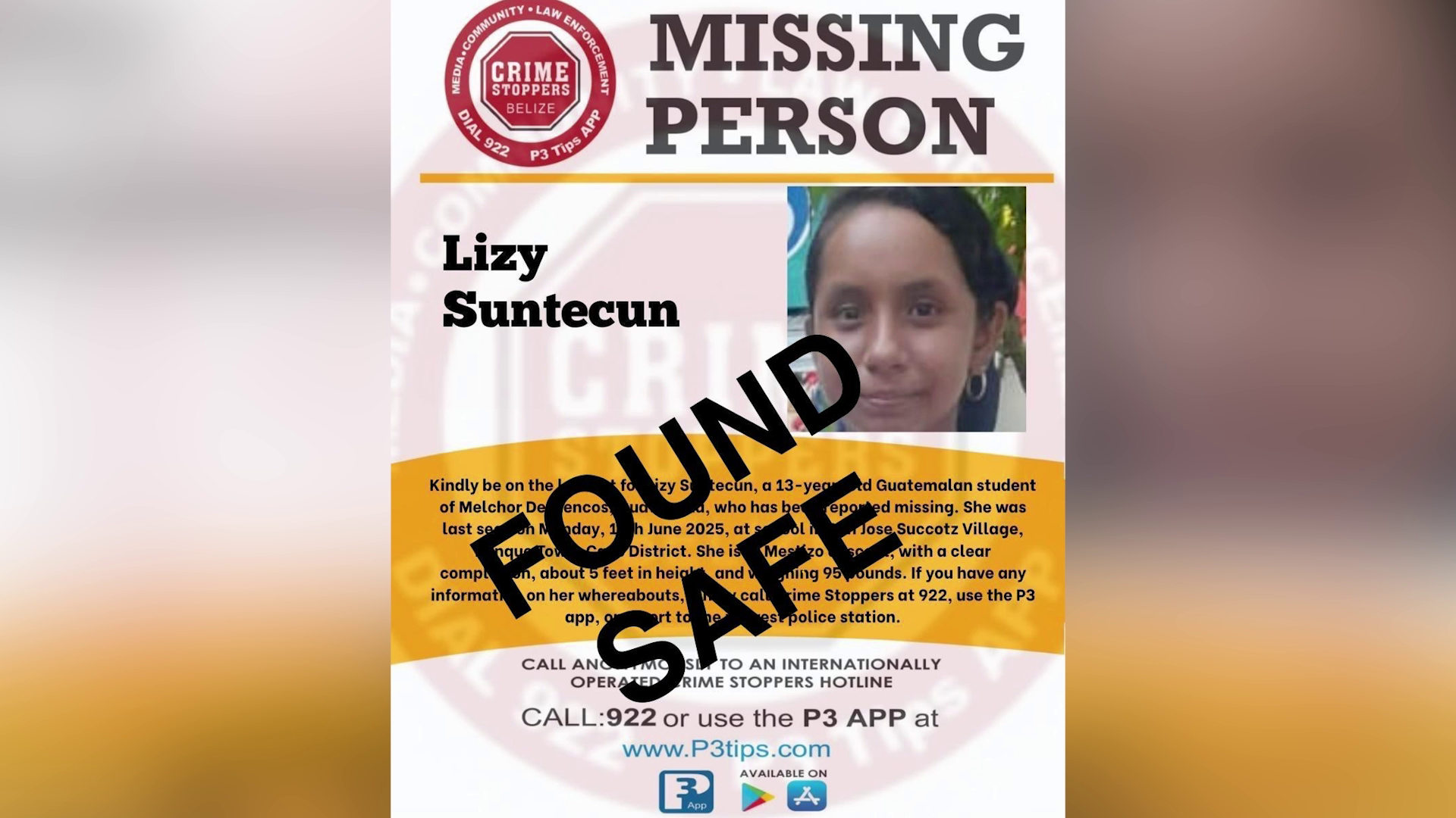 Encuentran a Lissy Suntecun tras tres días desaparecida